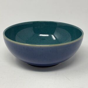 Denby Harlequin (retired) Stoneware Green Blue Soup Cereal Bowl